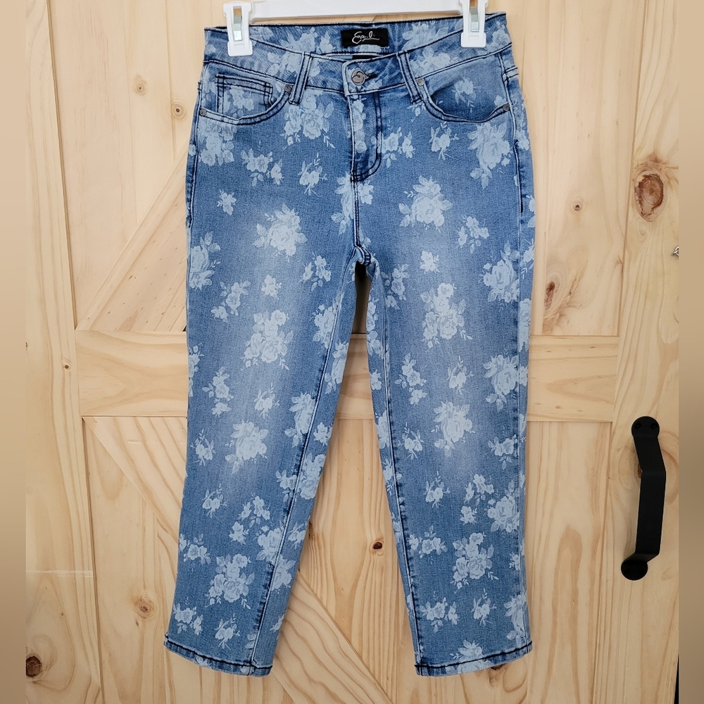 Earl floral jeans capris